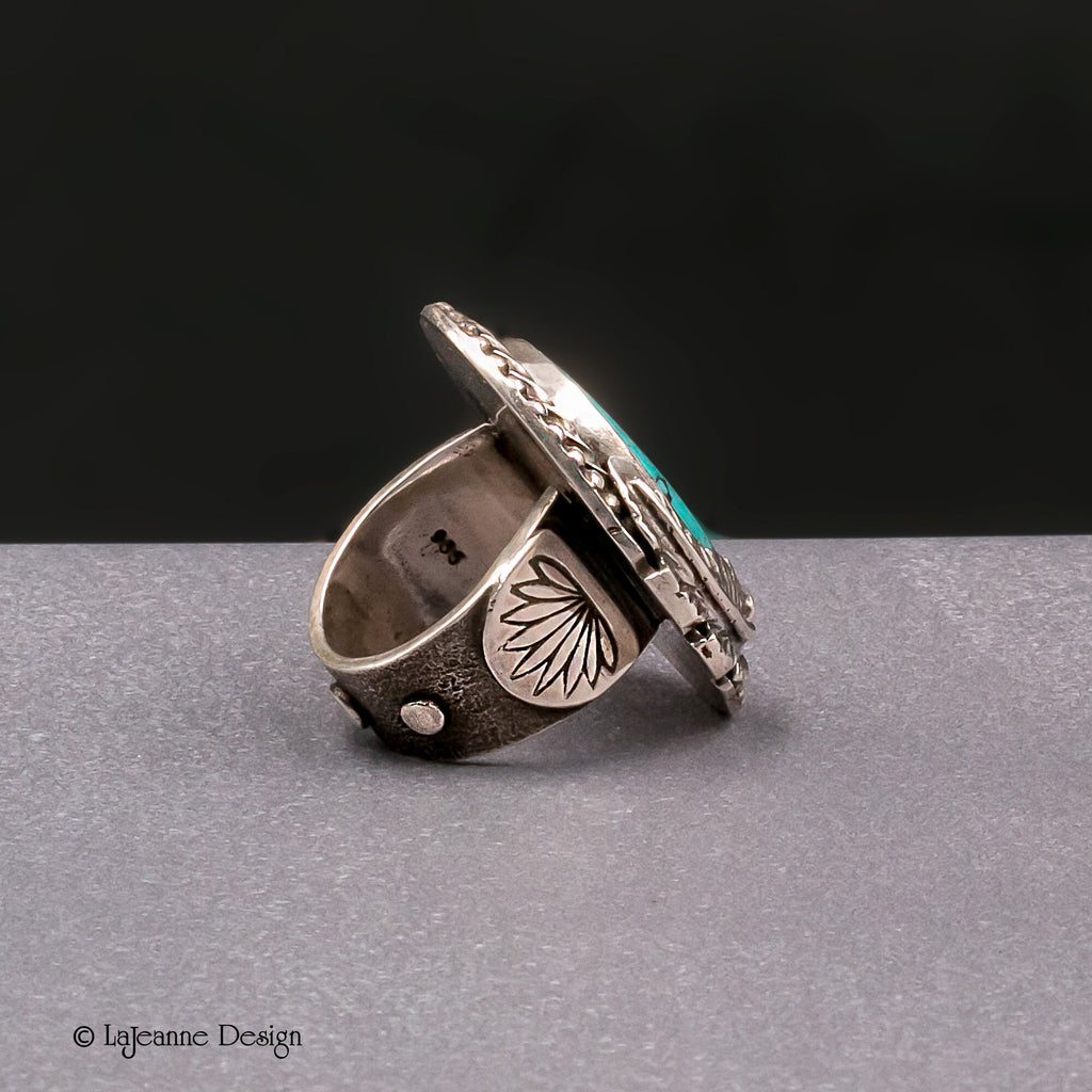 Size 6.75 - Turquoise Mountain Turquoise Sterling Silver Ring