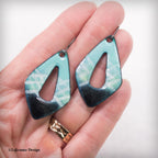 Blue  Enamel Earrings