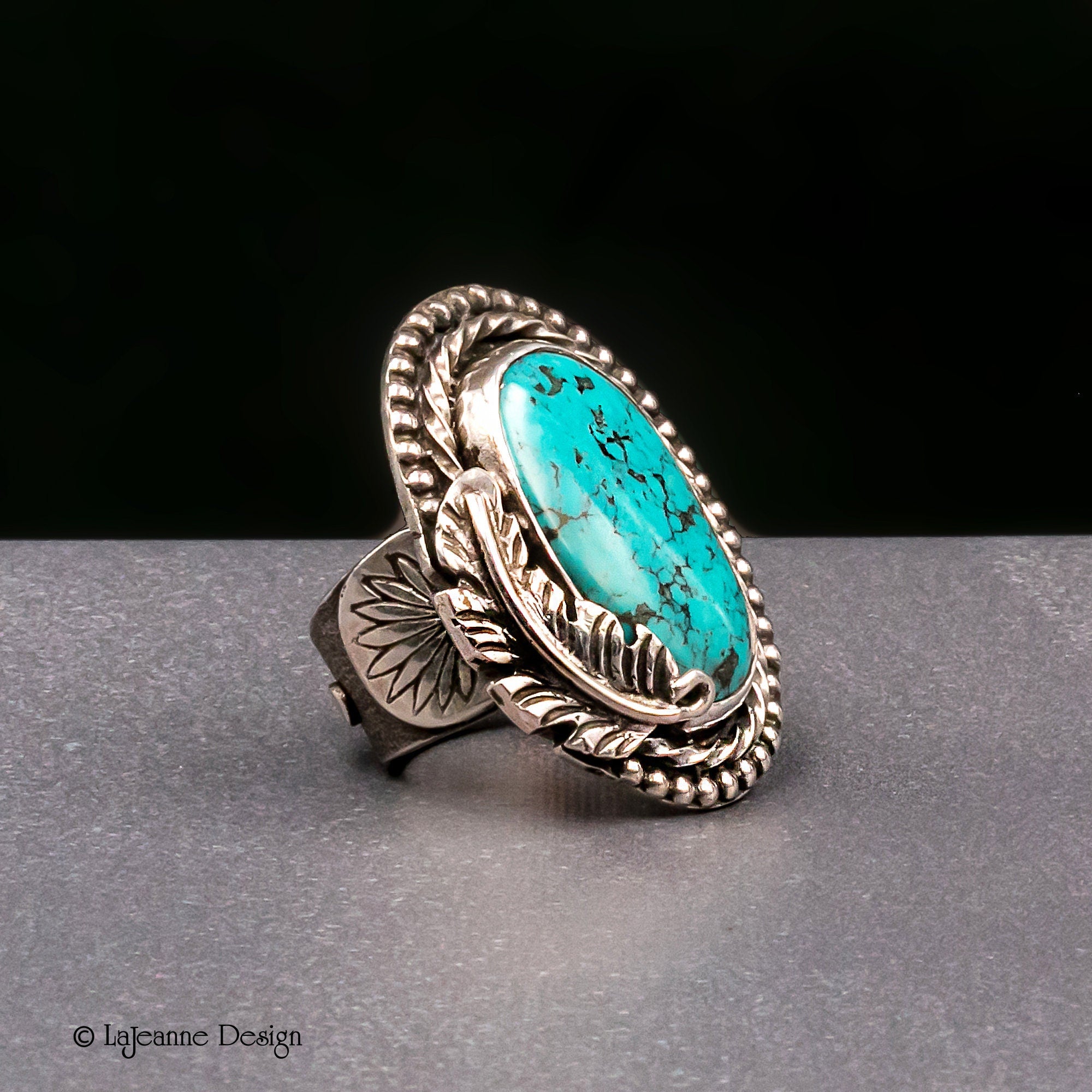 Size 6.75 - Turquoise Mountain Turquoise Sterling Silver Ring
