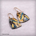 Enamel 24K Gold Earrings