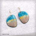 Enamel 24K Gold Earrings, 14kGF ear wires
