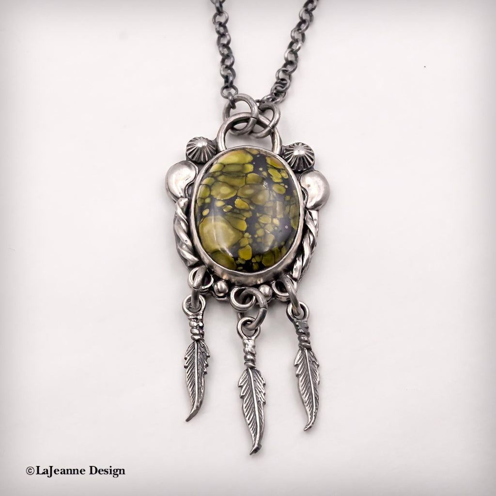 Dark Moon Turquoise Sterling Silver Necklace