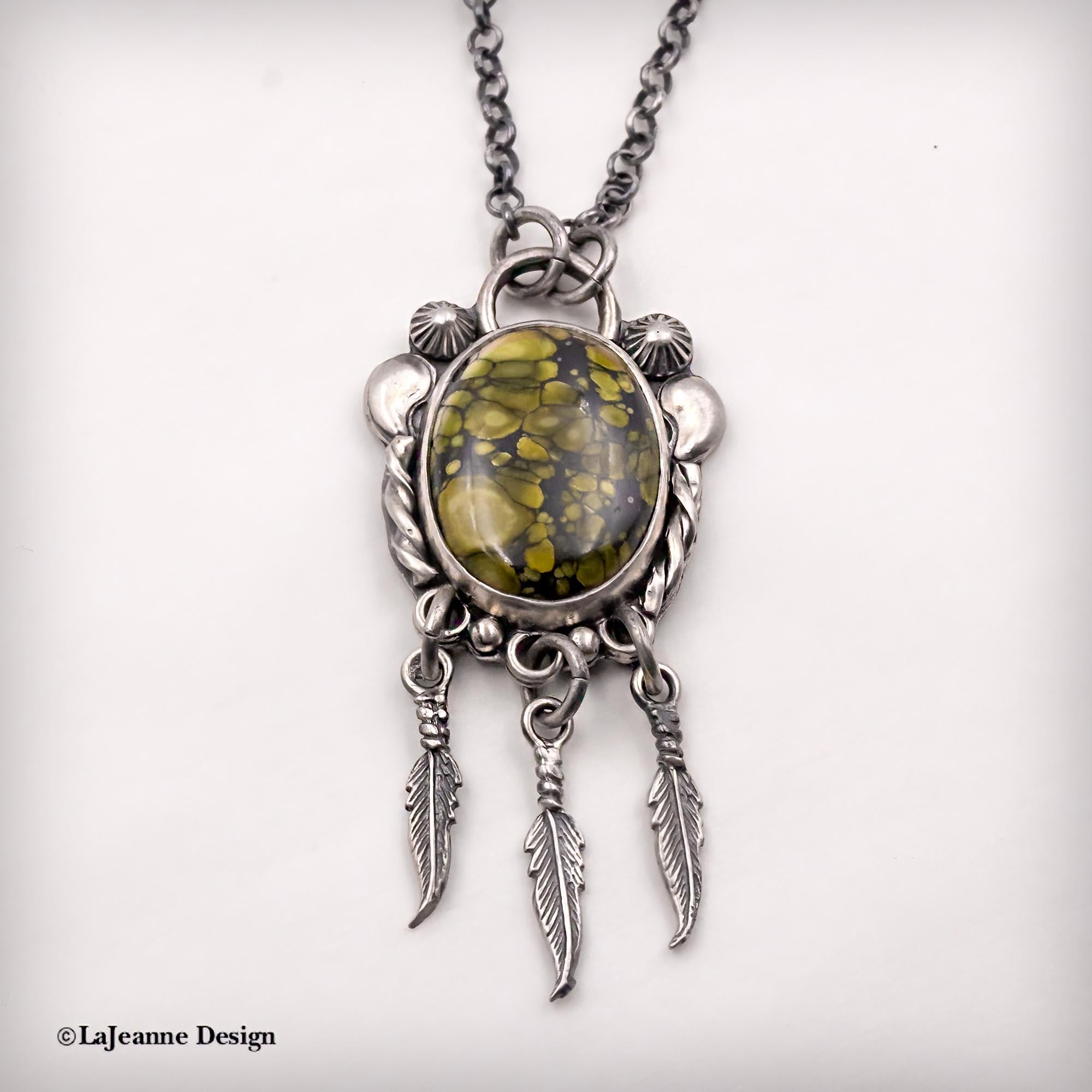 Dark Moon Turquoise Sterling Silver Necklace