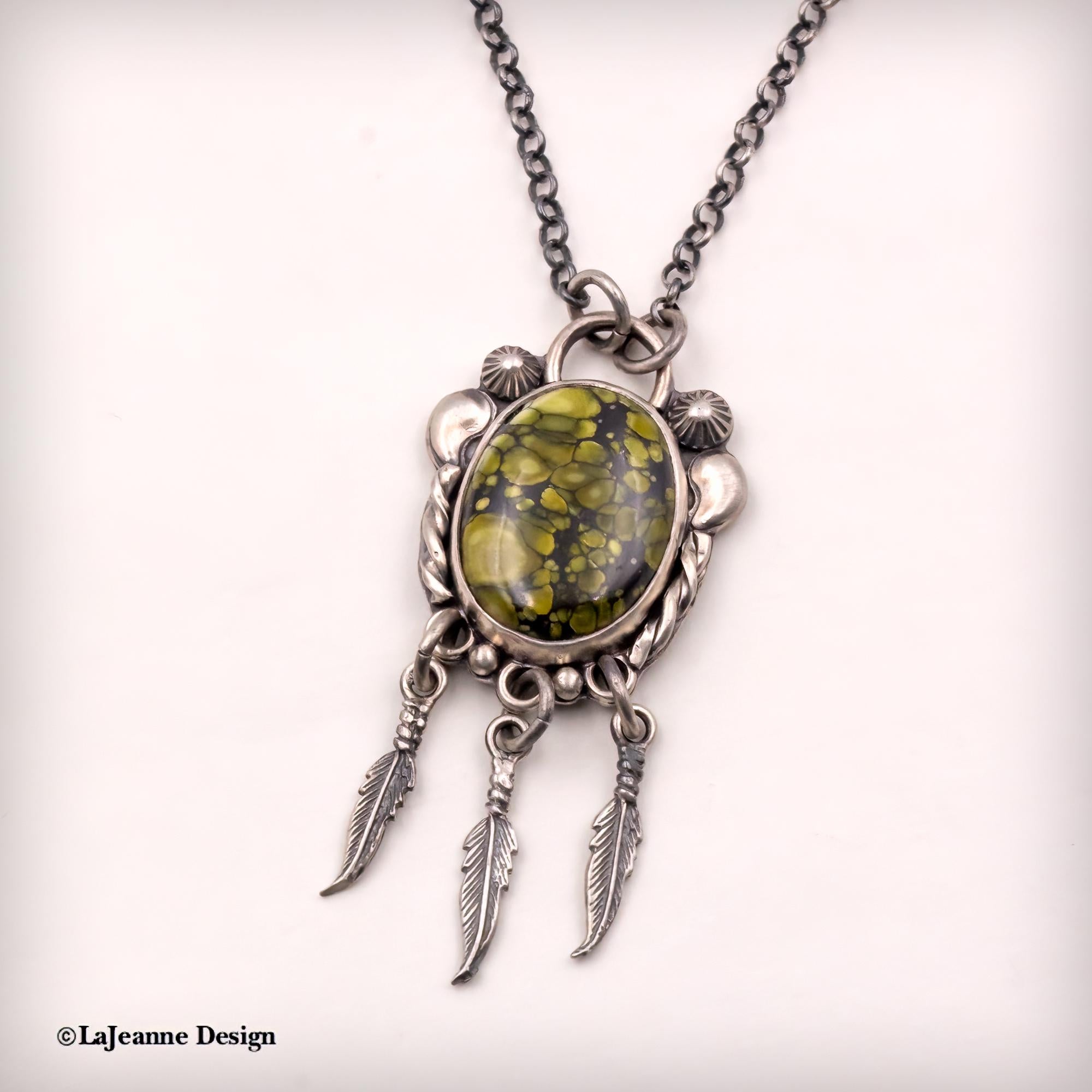 Dark Moon Turquoise Sterling Silver Necklace