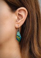 Vitreous Enamel 24K Gold Earrings | Sterling Silver