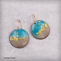Enamel 24K Gold Earrings, 14kGF ear wires