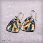 Enamel 24K Gold Earrings