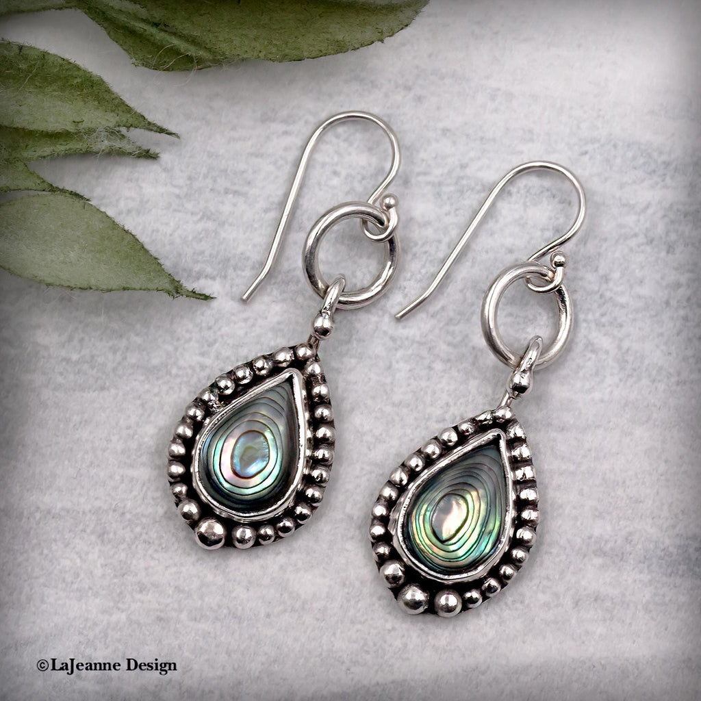 Abalone Shell Sterling Silver Earrings