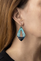 Blue  Enamel Earrings