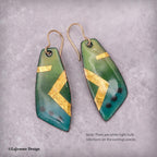 Enamel 24K Gold Earrings