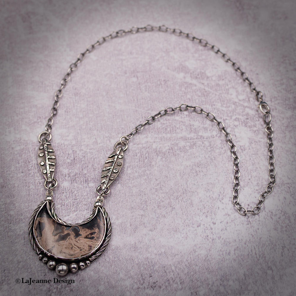 Palm Root Sterling Silver Statement Necklace