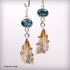 River Jasper & Blue Kyanite Sterling Silver Earrings