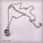 Molten Silver & Peridot Sterling Silver Necklace