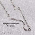 Sterling silver statement necklace chain with round links and lobster clasp