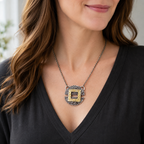 Fine Silver & 24K Gold Pendant Necklace