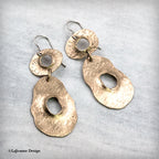 Textured Brass Earrings