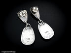 Petrified Palm Wood & Citrine Sterling Silver Earrings