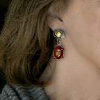 Carnelian and 24K Sterling Silver Earrings