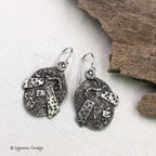 Textured Sterling Silver Earrings