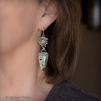 Prehnite & Peridot Sterling Silver Earrings