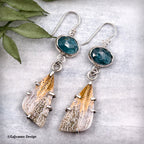 River Jasper & Blue Kyanite Sterling Silver Earrings