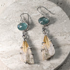 River Jasper & Blue Kyanite Sterling Silver Earrings