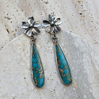Sea Sediment Jasper Sterling Silver Dangle Earrings