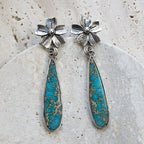 Sea Sediment Jasper Sterling Silver Dangle Earrings