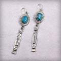 Sonoran Blue Jay Turquoise Sterling Silver Earrings
