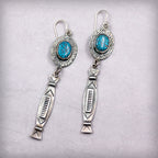 Sonoran Blue Jay Turquoise Sterling Silver Earrings