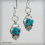 Egyptian Turquoise Sterling Silver Earrings