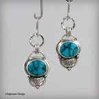 Egyptian Turquoise Sterling Silver Earrings