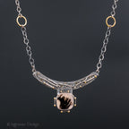 Dendritic Agate & 18K Gold Sterling Silver Necklace