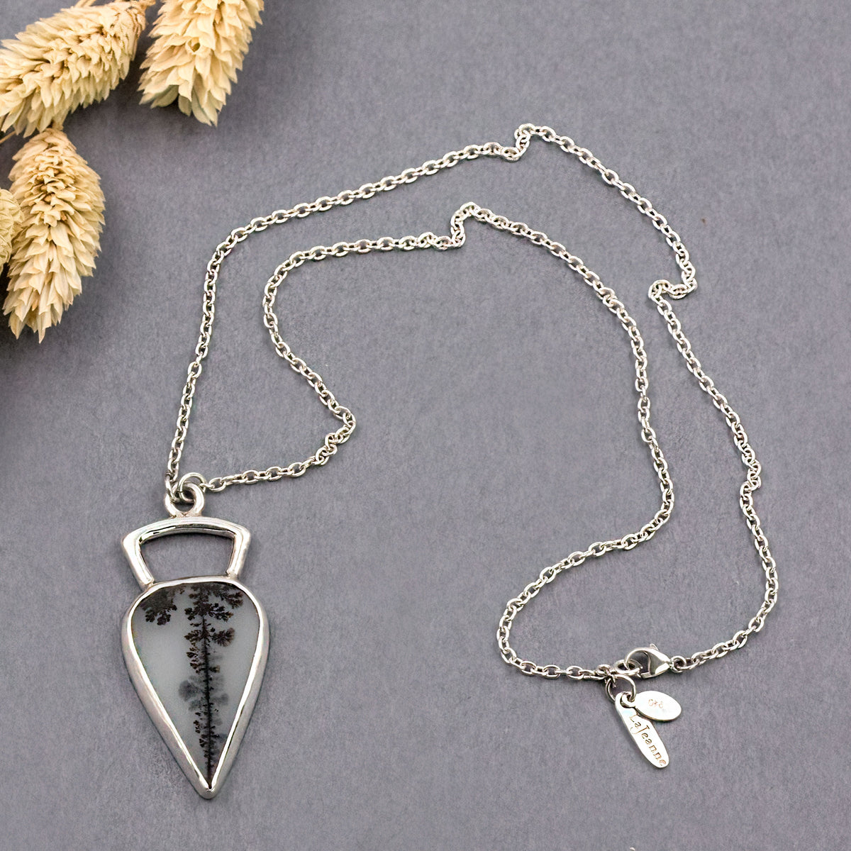 Dendritic Agate Sterling Silver Necklace