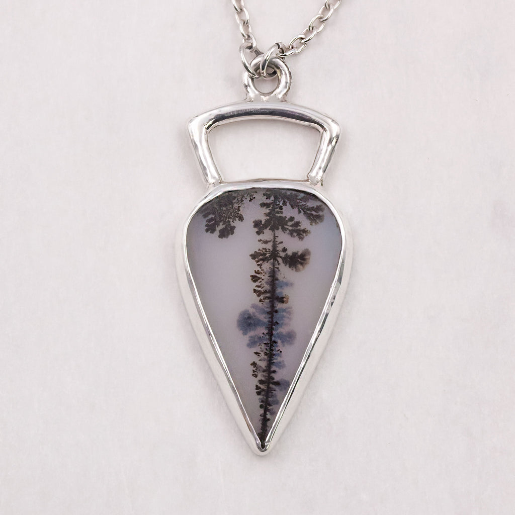 Dendritic Agate Sterling Silver Necklace