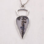 Dendritic Agate Sterling Silver Necklace