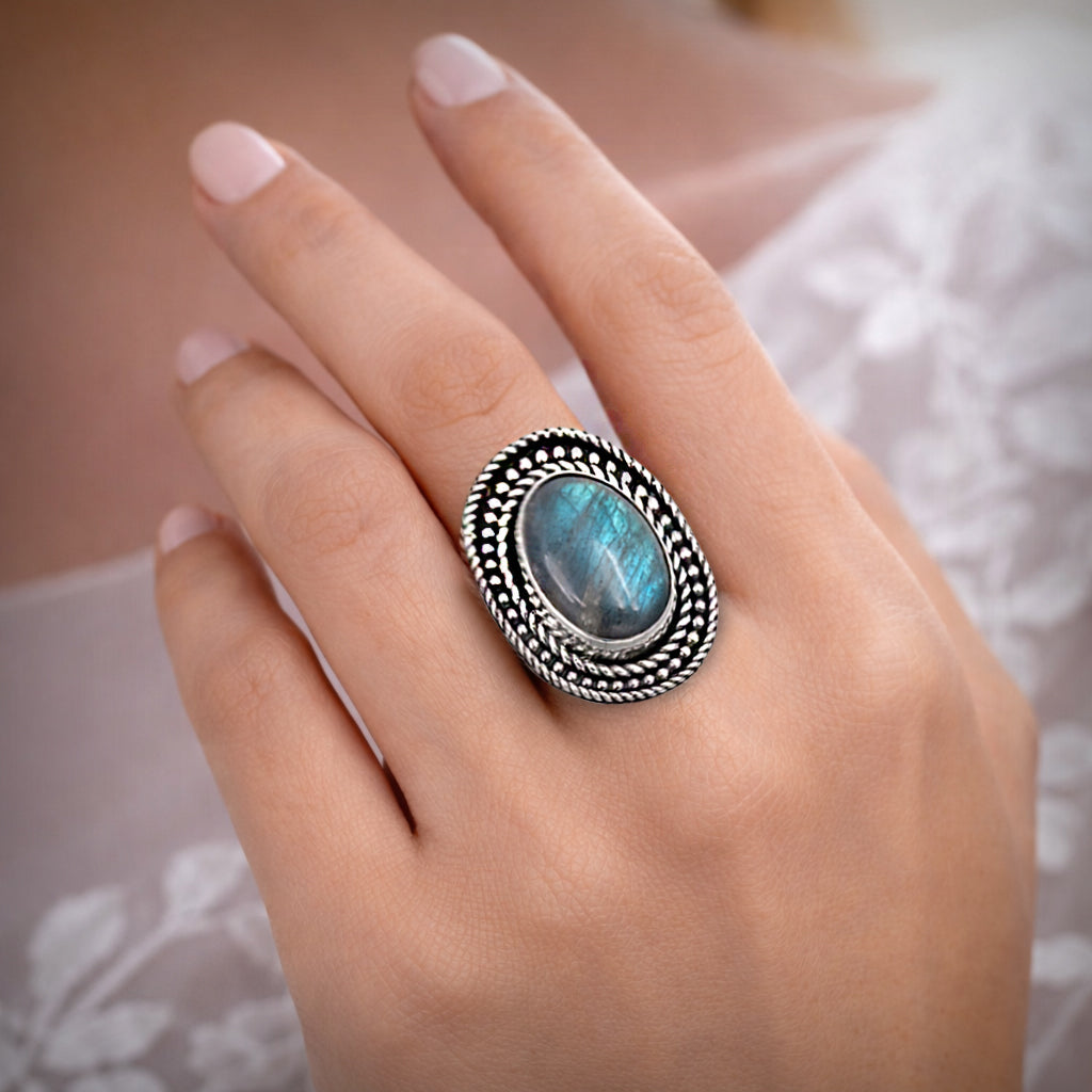 Size 7.25 - Labradorite Sterling Silver Ring