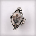 Size 6 - Dendritic Agate Sterling Silver Ring