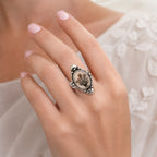 Size 6 - Dendritic Agate Sterling Silver Ring