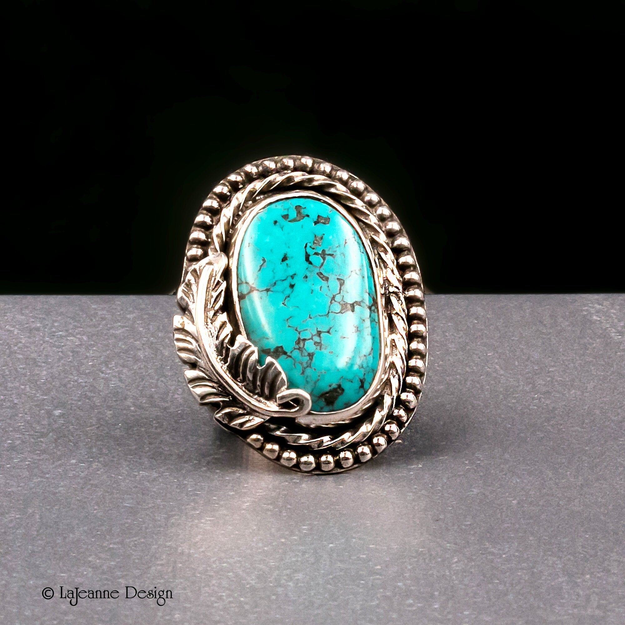 Size 6.75 - Turquoise Mountain Turquoise Sterling Silver Ring