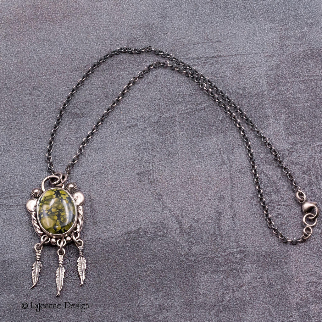 Dark Moon Turquoise Sterling Silver Necklace