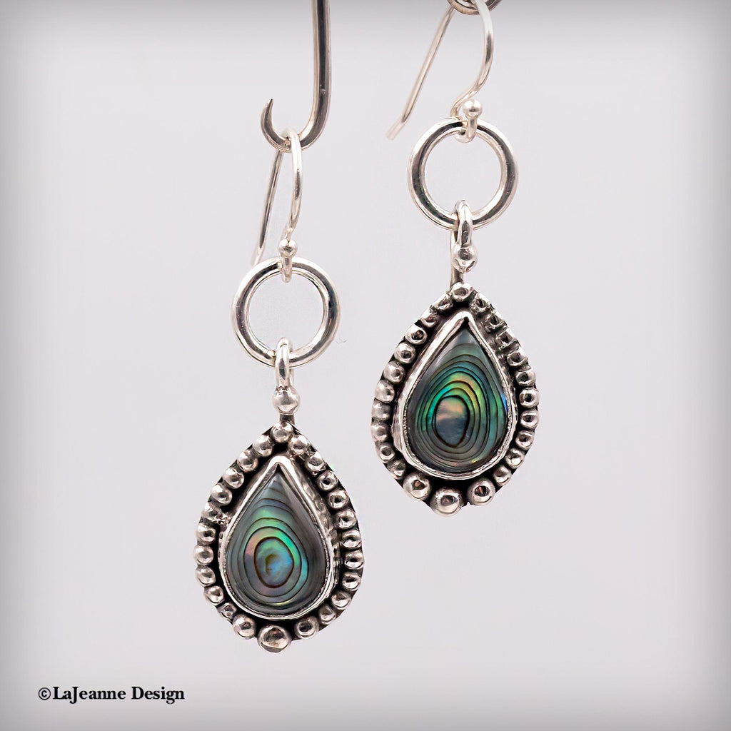 Abalone Shell Sterling Silver Earrings