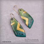 Enamel 24K Gold Earrings