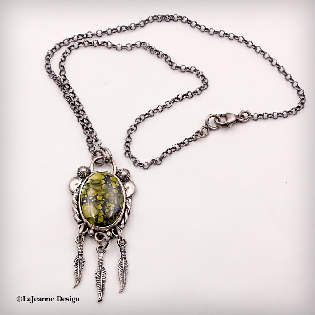 Dark Moon Turquoise Sterling Silver Necklace