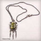 Dark Moon Turquoise Sterling Silver Necklace