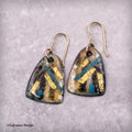 Enamel 24K Gold Earrings