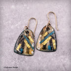 Enamel 24K Gold Earrings