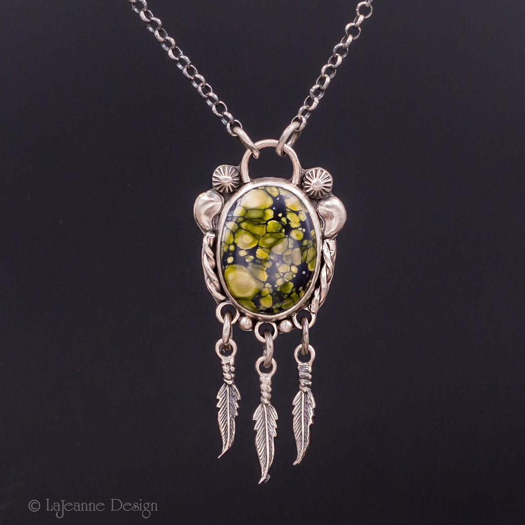 Dark Moon Turquoise Sterling Silver Necklace