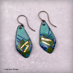 Vitreous Enamel 24K Gold Earrings | Sterling Silver