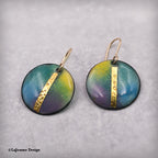 Vitreous Enamel 24K Gold Earrings | 14K Gold-Filled Ear Wires